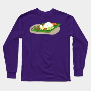 Nasi lemak on banana leaf Long Sleeve T-Shirt